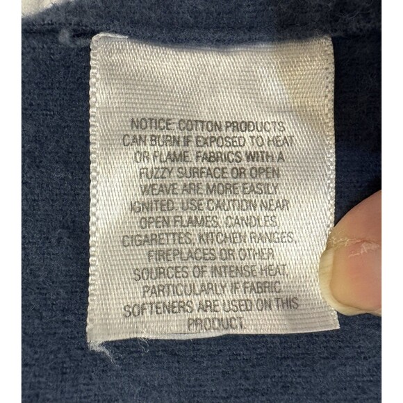 Cabela's Chamois Shirt Mens XL Blue Heavy Flannel Button Up - Picture 6 of 9